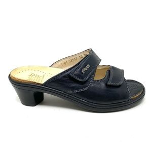 Fidelio Hallux Magi-stretch Mule with Heel 33-517 Black Leather Bunion Friendly